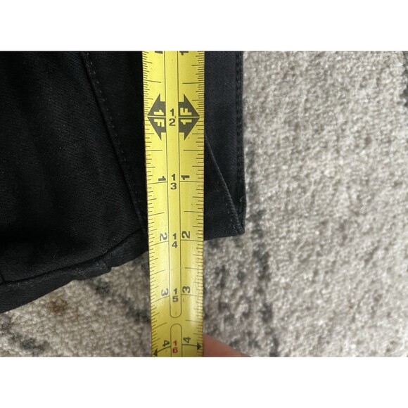 RE/DONE High Rise Black Stretch 70s Stove Pipe Jeans Button Fly Raw Hem Size 28 - Picture 12 of 15